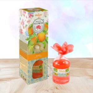 Découvrez la fleur parfumée Prady à la mangue : un parfum d’ambiance sans alcool qui colore votre intérieur tout en diffusant un parfum exotique pendant plus de 30 jours.